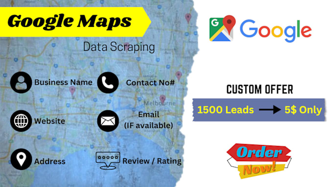 Gig Preview - Scrap b2b google maps business leads with emails