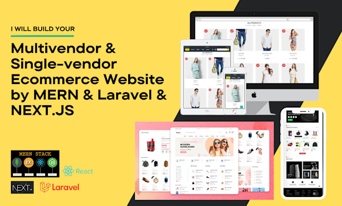 Gig Preview - Build business or ecommerce website by mern laravel next js