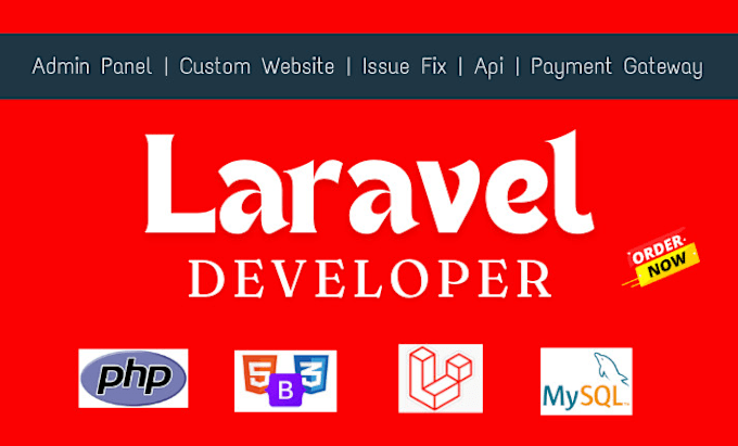 Gig Preview - Be your php laravel developer to build websites or fix bugs