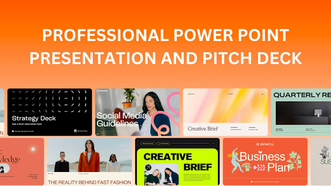 Gig Preview - Design a professional power point presentation and startup, investors pitch deck