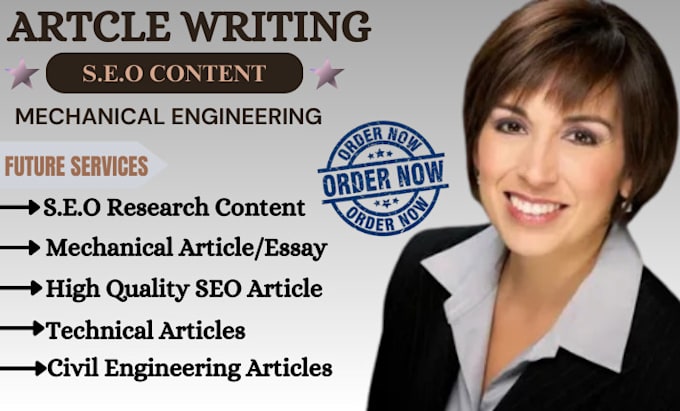 Gig Preview - Research and write high quality SEO article on mechanical and civil engineering