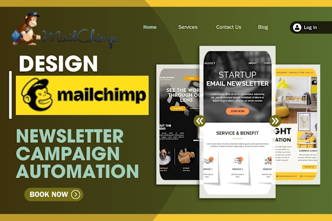 Gig Preview - Mailchimp email marketing template design newsletter design mailchimp automation