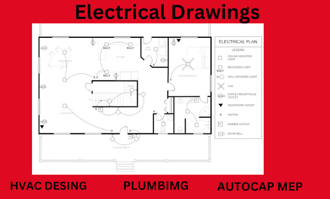 Gig Preview - Do architecture, map, hvac, plumbing, electrical permit drawings