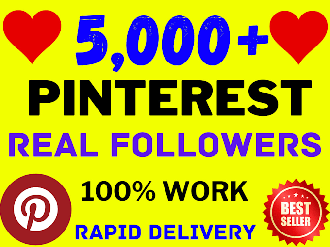 Gig Preview - Get 4000 pinterest followers organic or real super fast