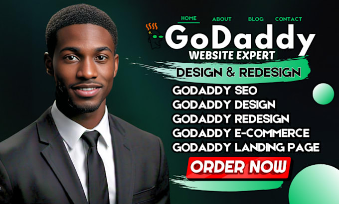 Gig Preview - Godaddy website design redesign godaddy website develop godaddy website godaddy