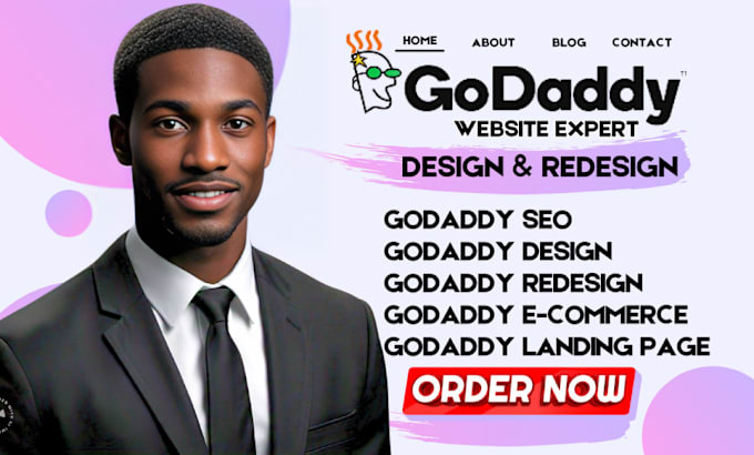 Gig Preview - Godaddy website design godaddy website redesign website design godaddy redesign