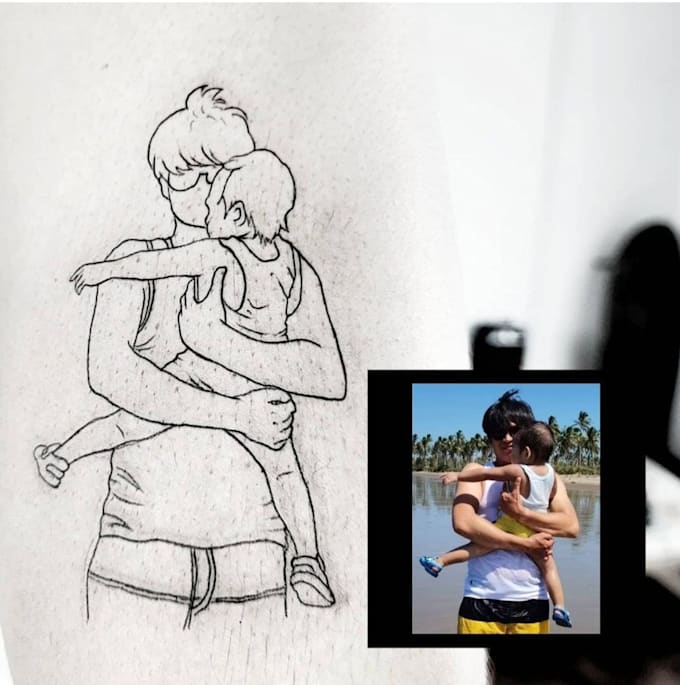 Bestseller - make line art tattoo design of your picture