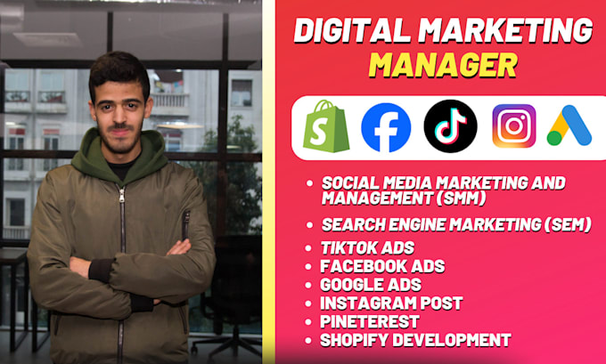 Gig Preview - Be your digital marketing manager and social media manager