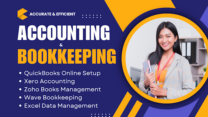 Gig Preview - Do accounting and quickbooks bookkeeping xero wave quickbooks online zoho books