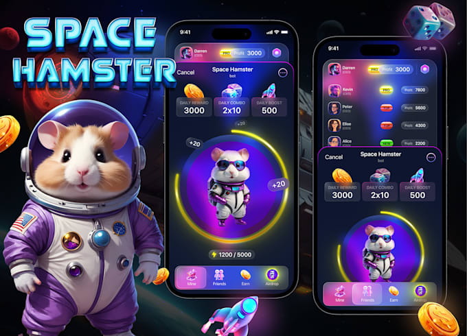 Gig Preview - Clone hamster kombat, tapswap,telegram mini app, tap to earn, blockchain game