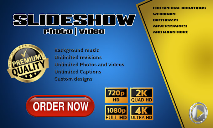 Gig Preview - Create amazing photo slideshow up to 500 photos