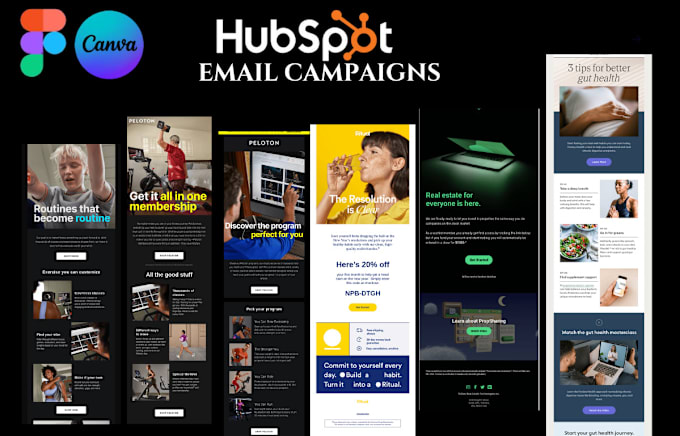 Gig Preview - Do hubspot crm marketing campaigns newsletter mailchimp email template figma crm