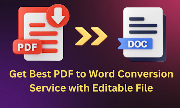 Gig Preview - Convert PDF to word, google docs and PDF to word file