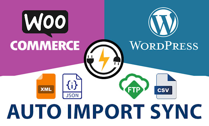 Gig Preview - Bulk import product order from csv json xml api ftp cron wp woocommerce shopify