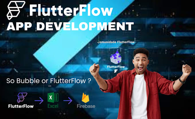 Gig Preview - Build flutter flutterflow app mobile app firebase for andriod ios ai chatgpt