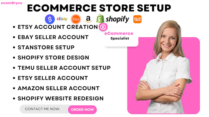 Gig Preview - Etsy store creation ebay seller account shopify store design stan store setup