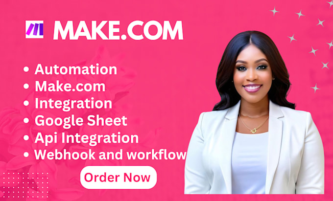 Gig Preview - Automate your workflow using make com, make crm integration automation made com