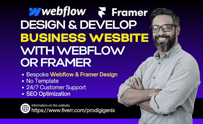 Gig Preview - Build a premium business website for you with webflow or framer website design