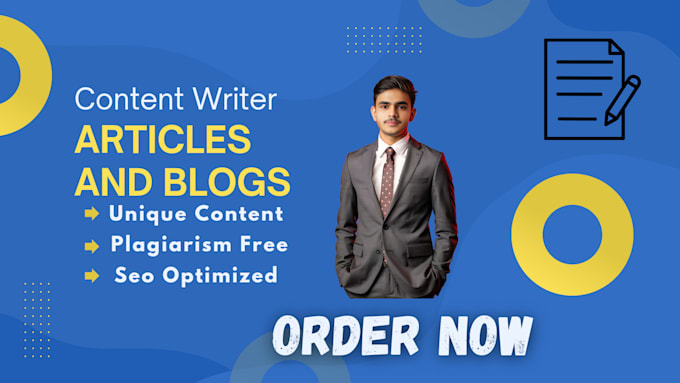 Gig Preview - Write seo optimized articles and blogs for you