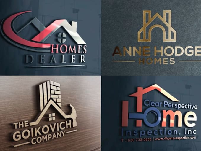 Bestseller - modern, minimalist real estate, property and industrial logo design