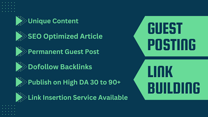 Gig Preview - Do guest posting, link building to have permanent dofollow backlinks