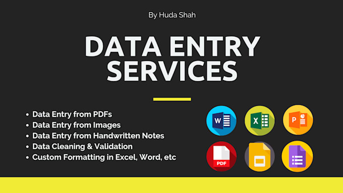 Gig Preview - Provide fast data entry services in 24 hours in lowest rate