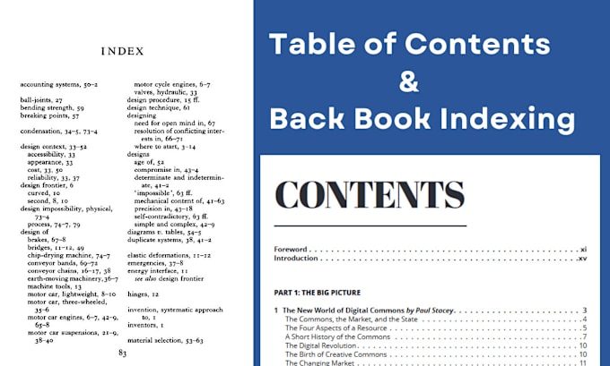 Gig Preview - Create clickable table of content and book index