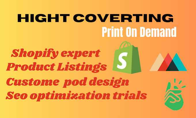 Gig Preview - Create shopify print on demand pod store with printify