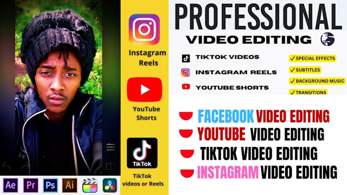 Bestseller - do video editing for youtube, tiktok and instagram reels