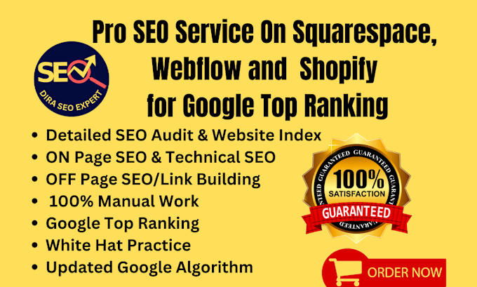 Gig Preview - Do pro SEO on squarespace, webflow and shopify for google top ranking