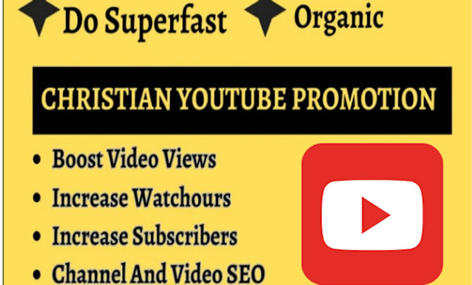 Gig Preview - Do organic USA christian youtube video promotion, christian book promotion uk yt