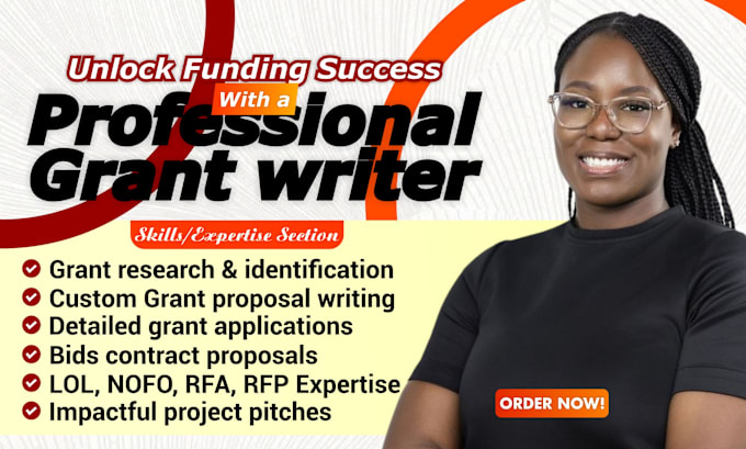 Gig Preview - Do grant research, grant proposal writing, application and business plan