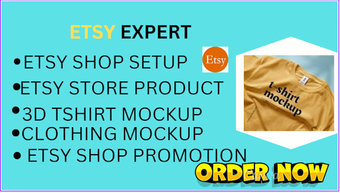 Gig Preview - Create digital products for etsy store product 3d tshirt mockup digital planner