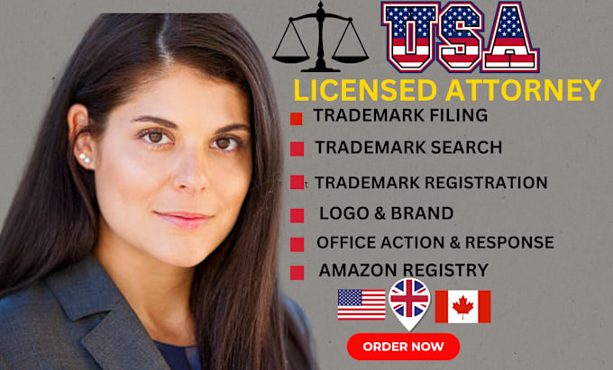 Gig Preview - Be your USA license attorney for US trademark filing, registration patent search