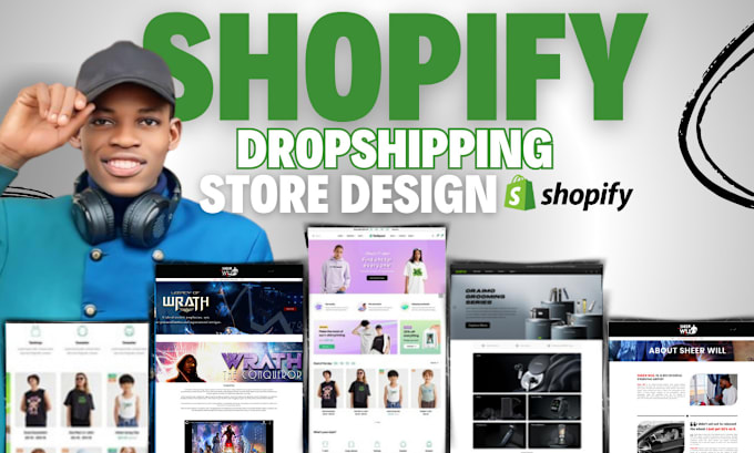 Gig Preview - Do shopify dropshipping clothing store dropshipping shopify cloth website design