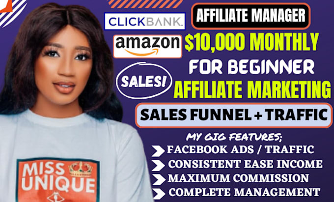 Gig Preview - Be your affiliate marketing manager, clickbank or amazon store passive income