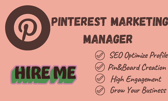 Gig Preview - Manage pinterest account with SEO optimize pin and boards