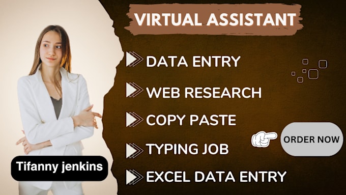 Gig Preview - Do data entry, web research, copy paste, typing, as your virtual assistant