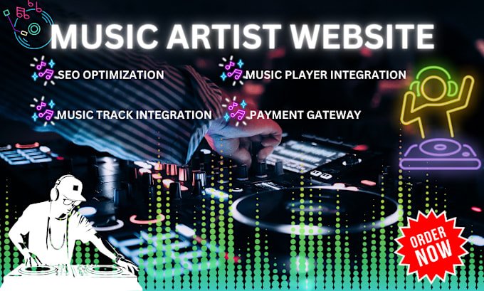 Gig Preview - Artist website music website dj website band website record label website