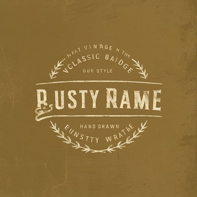 Gig Preview - Create simple vintage logo design retro with hand drawn