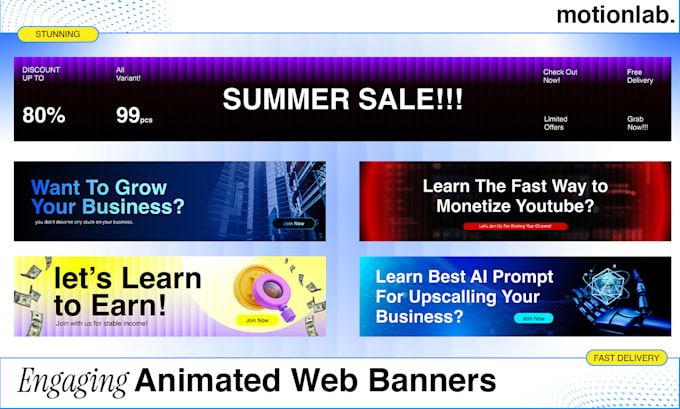 Bestseller - design website banner, ads, hero images, header, animated gif or flyer