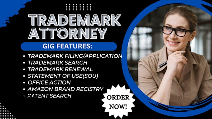 Gig Preview - File to register your trademark with the uspto, trademark search renewal and sou