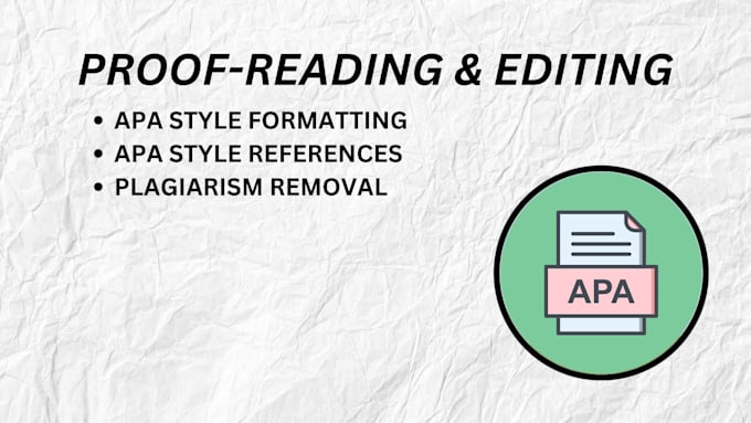 Gig Preview - Do apa style research formatting and fix the references page