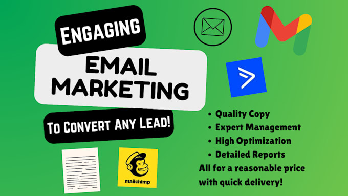 Gig Preview - Create, automate, and deliver high quality email campaigns