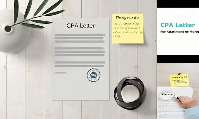 Gig Preview - Get you US CPA letter CPA comfort letter for attestation verification selfemploy