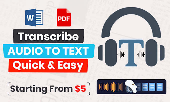 Gig Preview - Transcribe audio, video transcription and interview transcription