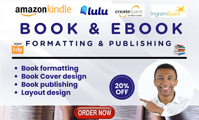 Gig Preview - Expertly do book formatting publish book on amazon kdp kindle ebook publishing