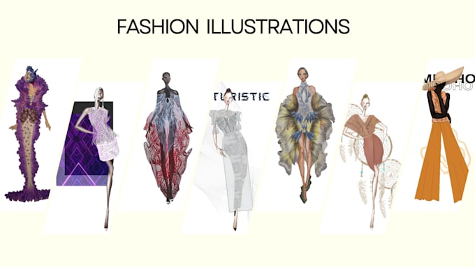 Gig Preview - Create expressive fashion illustrations for designers and startups