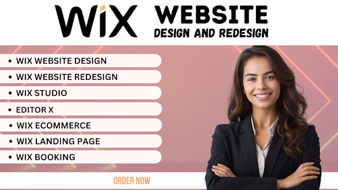 Gig Preview - Design responsive wix website, redesign wix website, editor x, wix studio