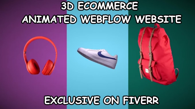 Gig Preview - Do 3d wbeflow website product configuration, webgl website, webflow ecommerce